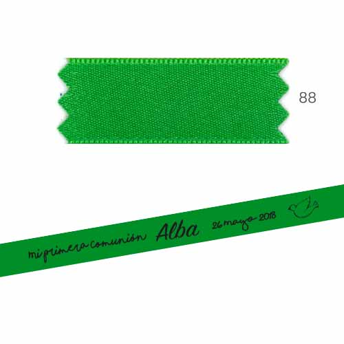 cinta raso verde para pulsera