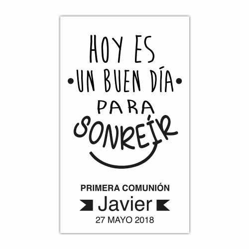 diseño etiqueta adhesiva para comunión