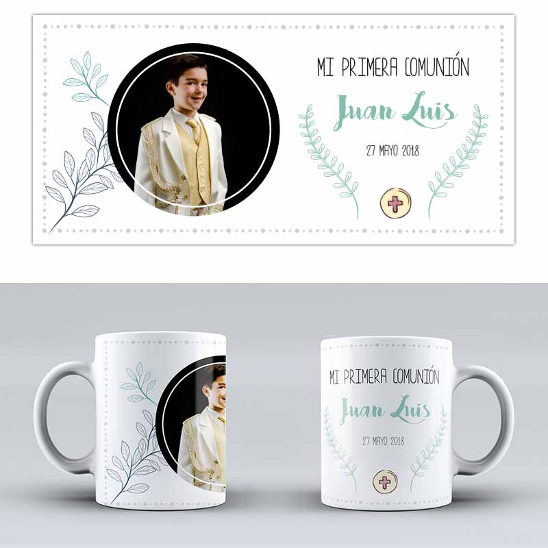 taza con foto para comunión