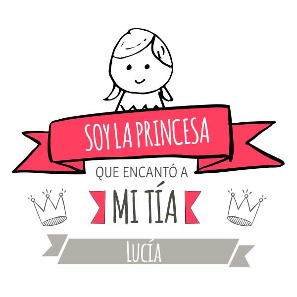 babero modelo soy la princesa Lucía