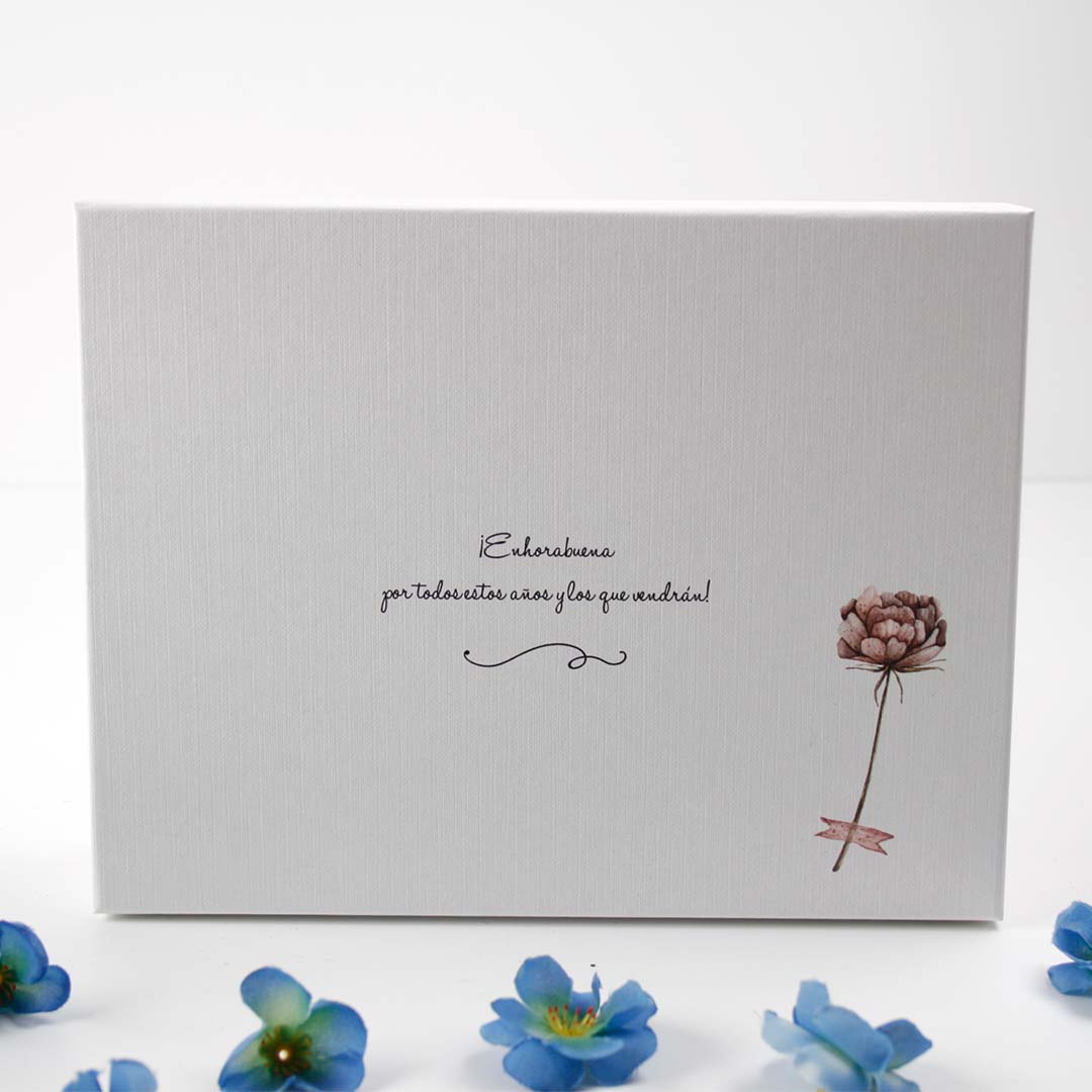 caja placas bodas de oro y aniversarios