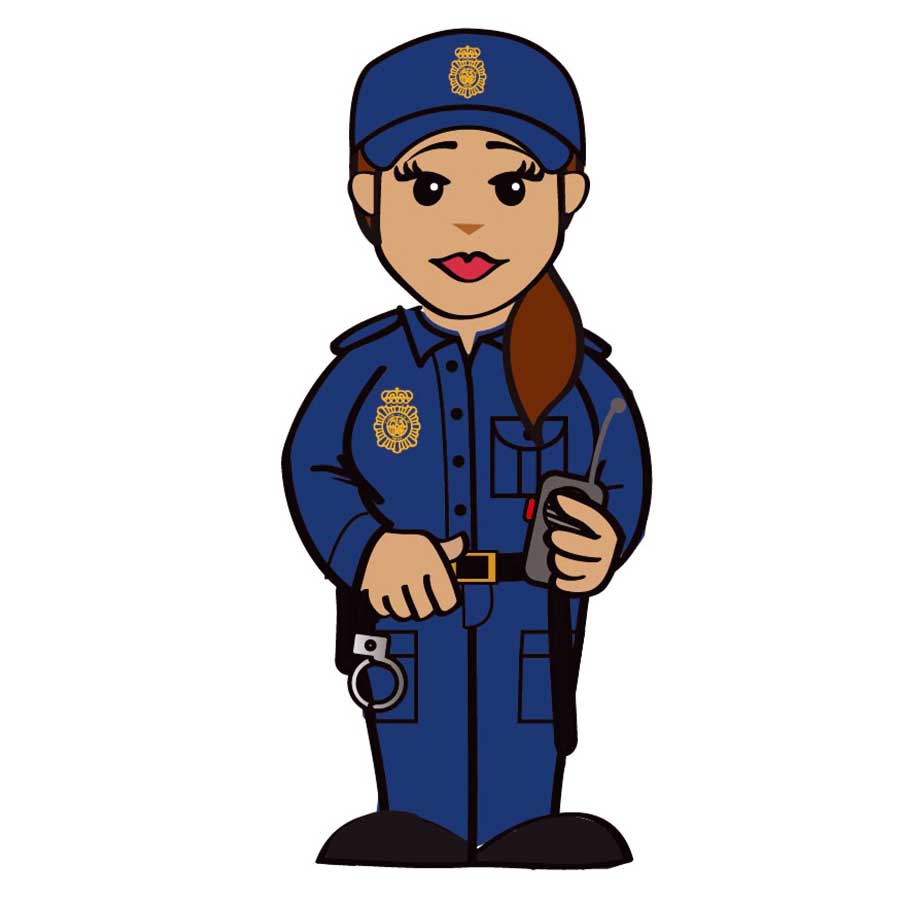 usb mujer policía