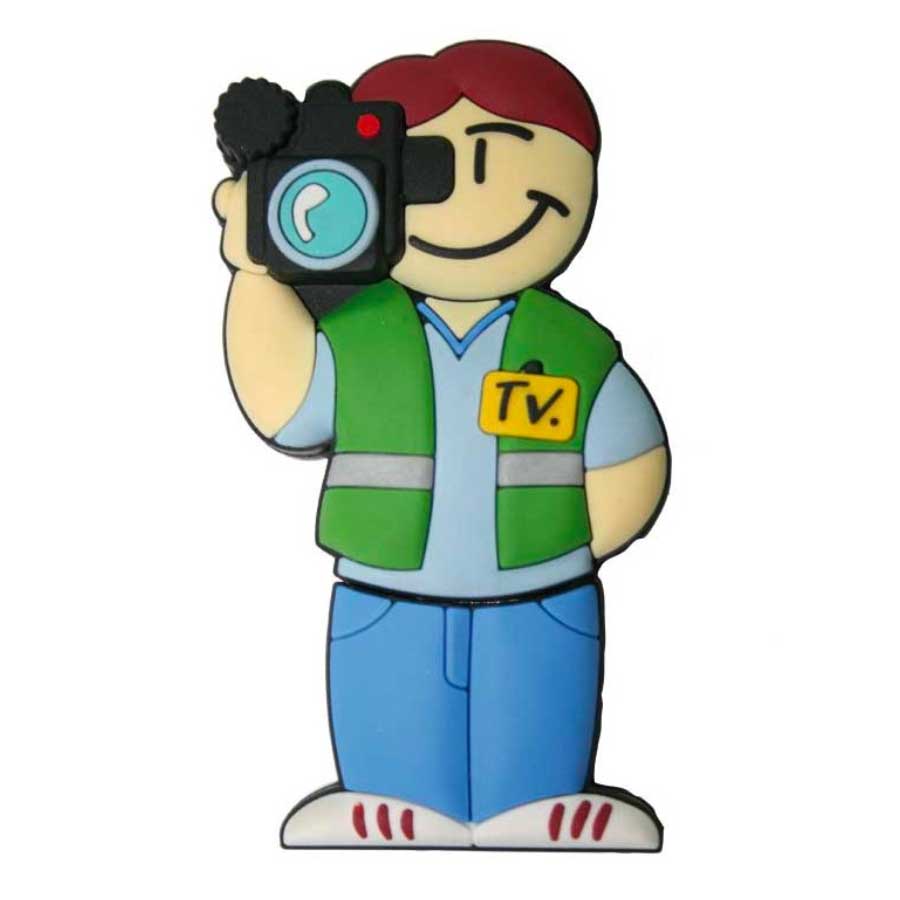 memoria usb reportero cámara