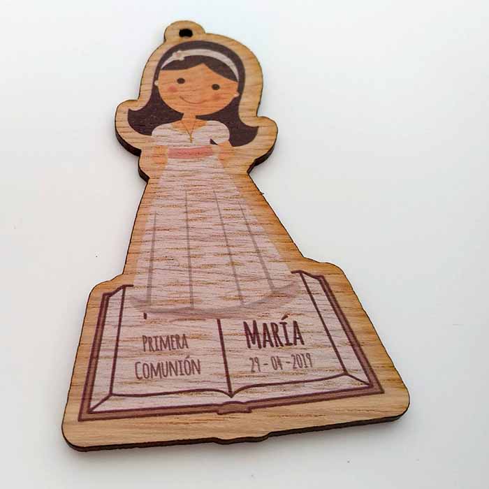 etiquetas de madera para comuniones