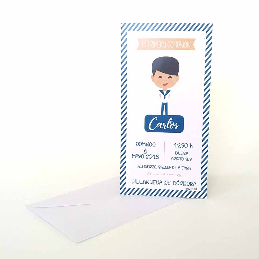 invi-com-18-004 invitaciones personalizadas comunión