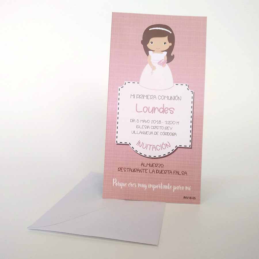 invitaciones comunión niña