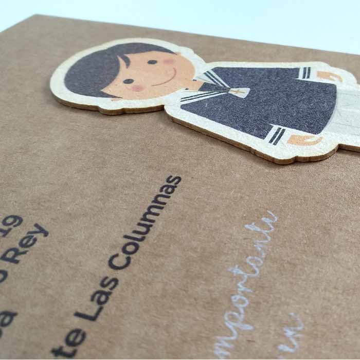 Invitación para Primera Comunión Kraft Niño - Imagen 7
