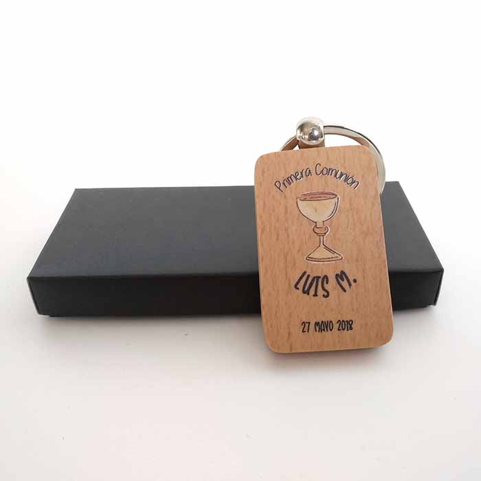 detalles diseño llavero madera personalizado