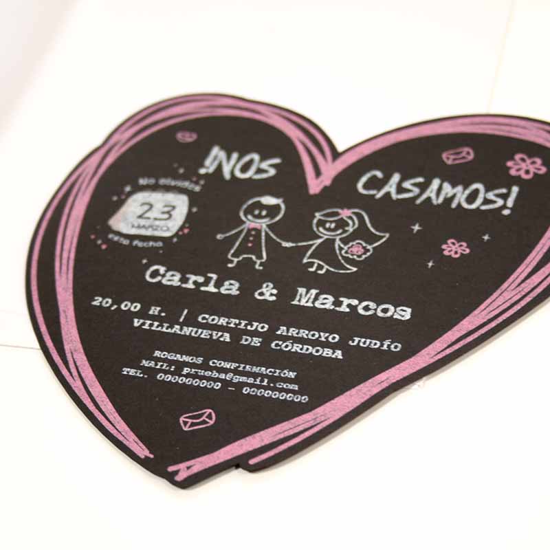 original invitación color negro