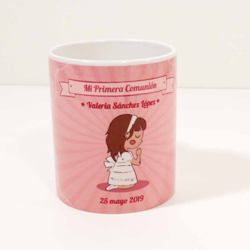 Taza para Primera Comunión Rosa pastel - Imagen 2
