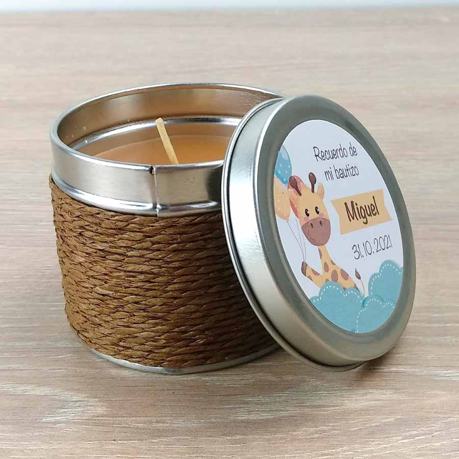 vela personalizada para bautizo