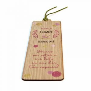 marcapáginas de madera personalizado para comuniones