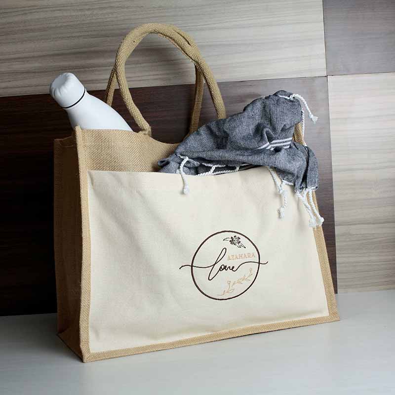 Regalos San Valentin mujer: Bolsa yute bordada - Imagen 6