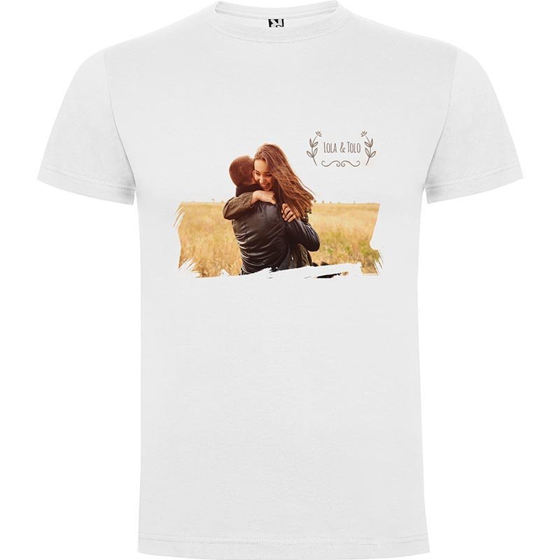 Camiseta de algodón personalizada para enamorados - Imagen 3