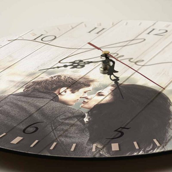 reloj de madera personalizado con fotografía