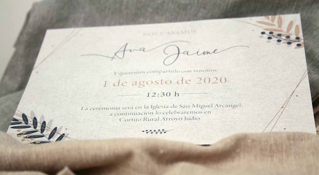 invitaciones de boda 2020