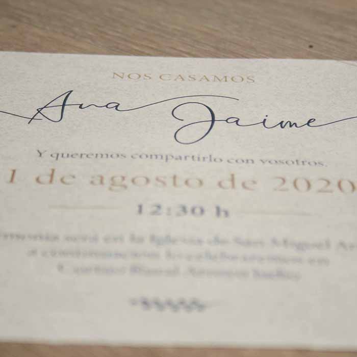 Invitación de boda Papel de pergamino - Imagen 3