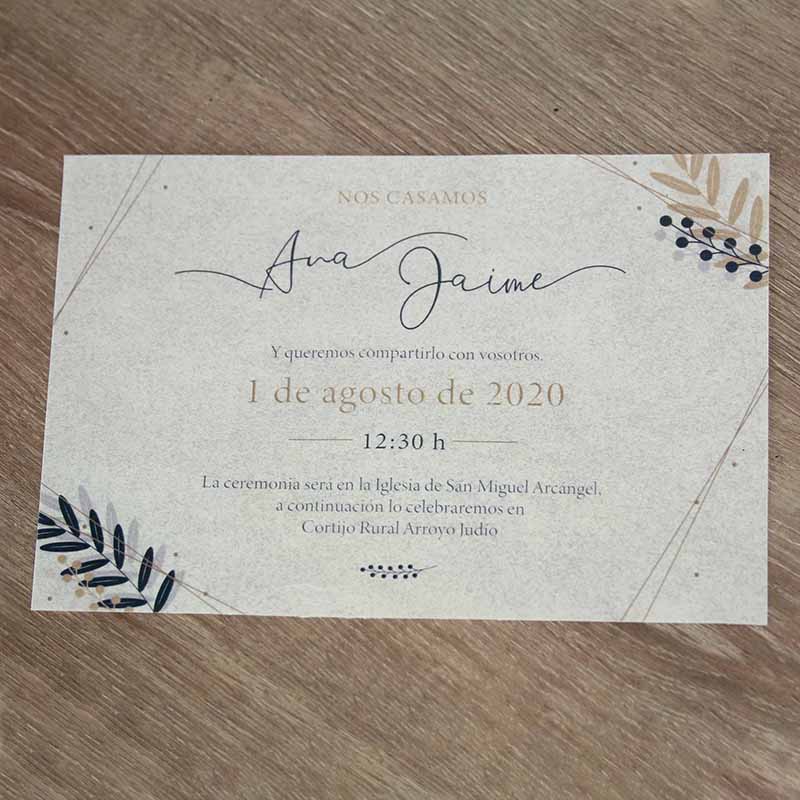 Invitación de boda Papel de pergamino - Imagen 6
