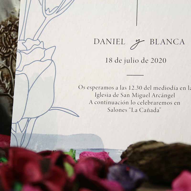 original tarjeta para boda