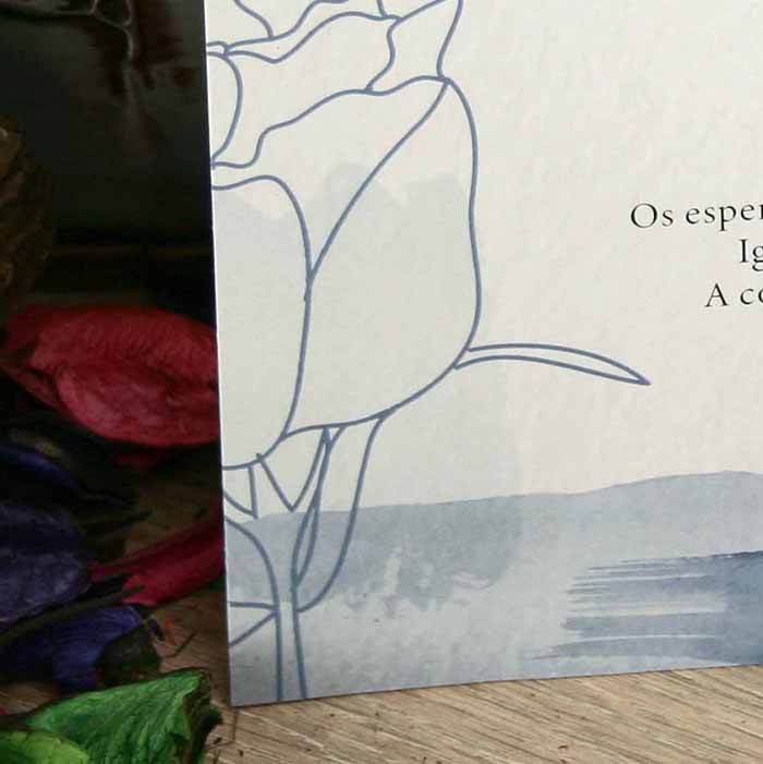 detalle diseño tarjeta para anunciar la boda