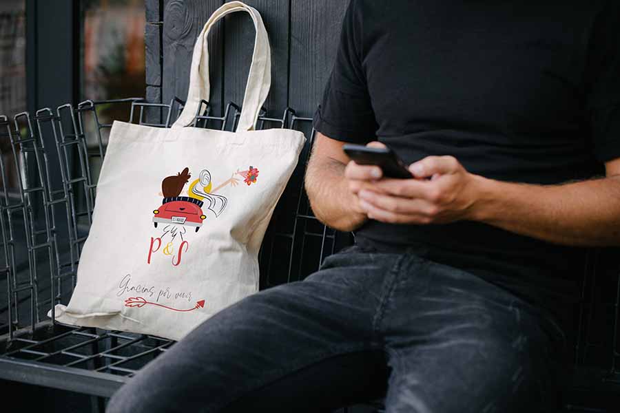 14-bolsa-bodas-d Regalos prácticos y originales para bodas. Bolsas personalizadas