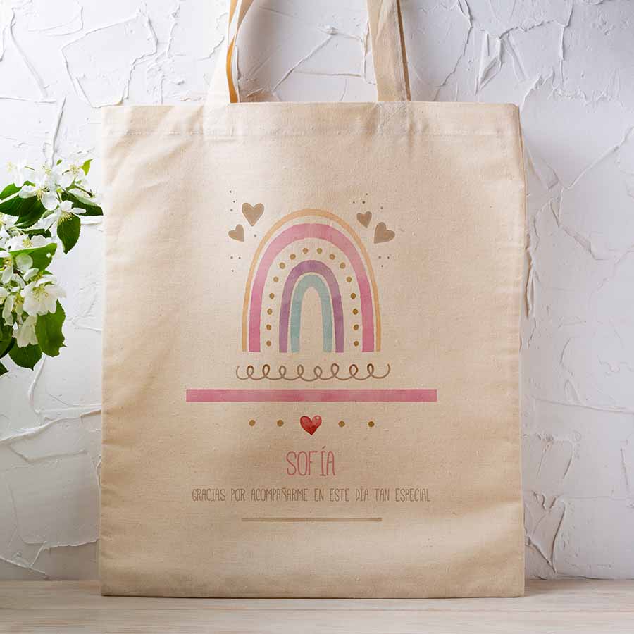 Detalles invitados bautizo: Bolsa "Arcoíris"