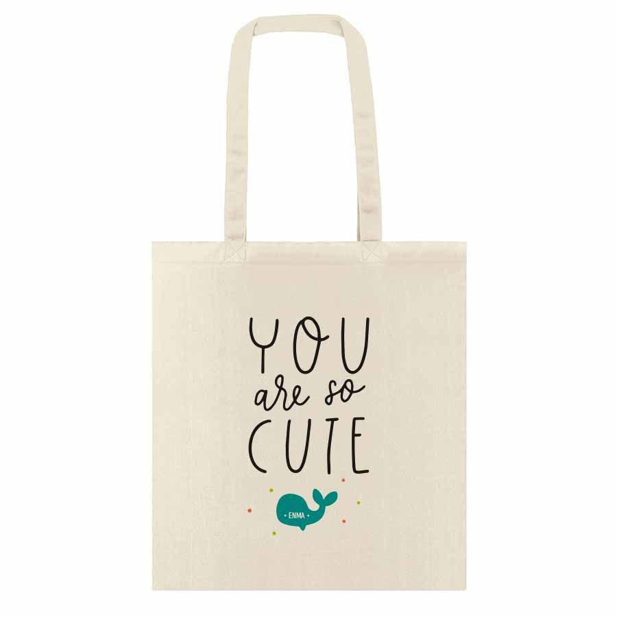 bolsa de algodón con asas largas para regalar a invitados