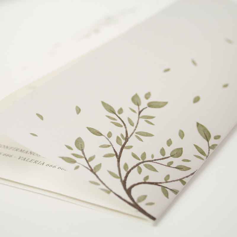 Elegante invitación de boda "Pergamino floral" - Imagen 3