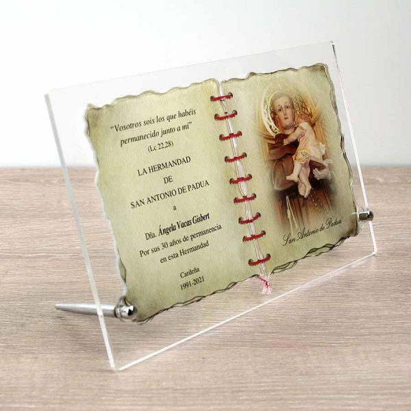 placa-conmemorativa-3 Elegantes y originales placas conmemorativas con doble placa y soportes de acero inoxidable