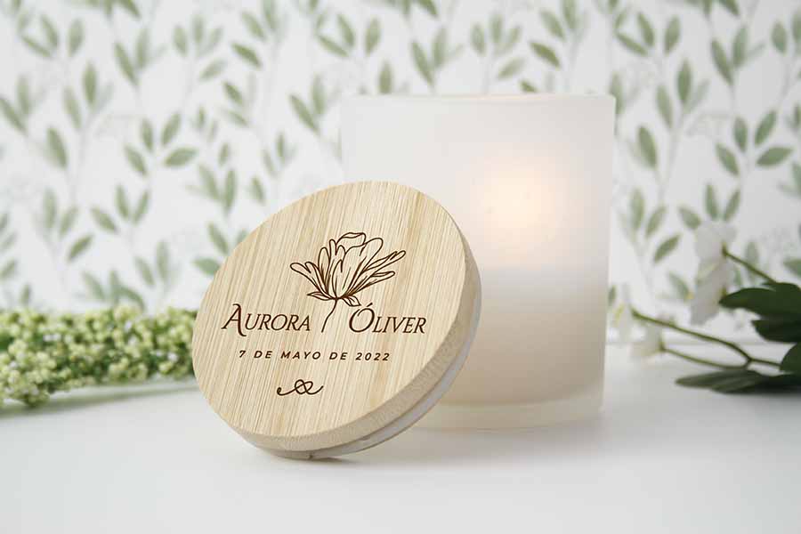 velas-para-boda-d detalles sobre las velas personalizadas de boda baratas aromáticas para regalar a los invitados de boda, tarro de cristal y tapa de madera