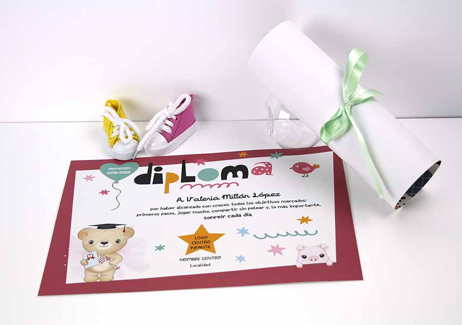 diploma-graduacion-1 regalos para graduación diploma con diseño infantil para graduaciones de niños pequeños