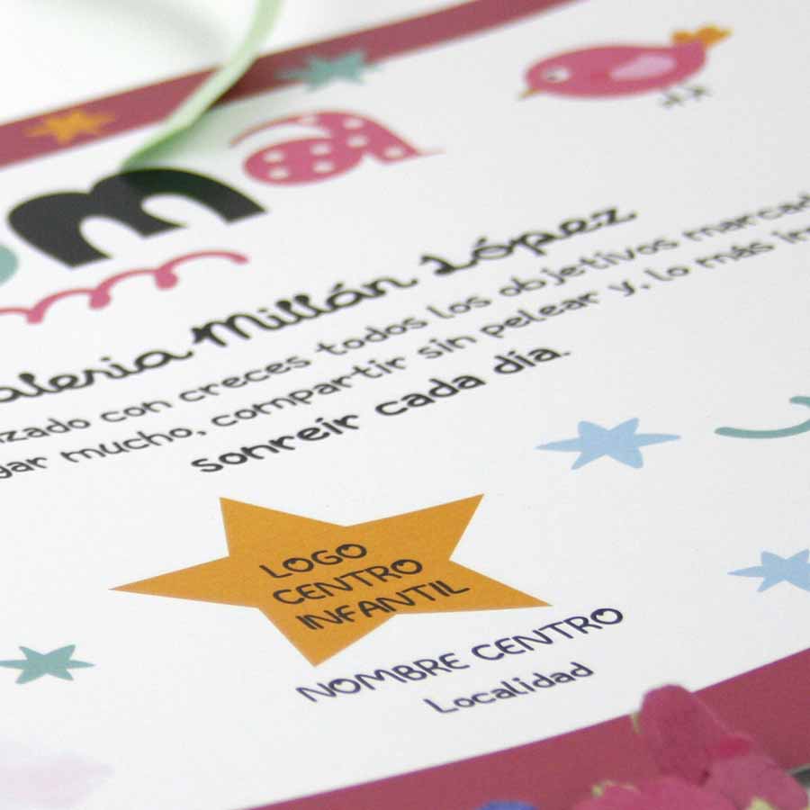 diplomas personalizados para peques