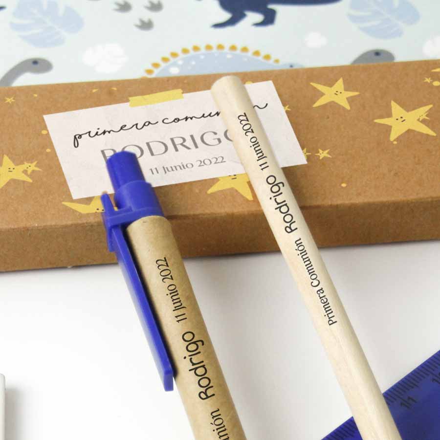 set-boligrafo-regla-C-3 set Primera Comunión personalizado