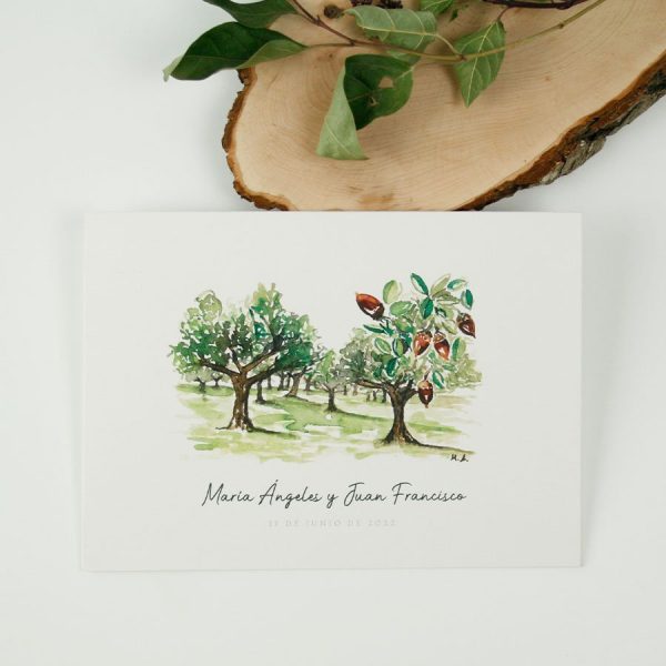 invitacion a boda en acuarela