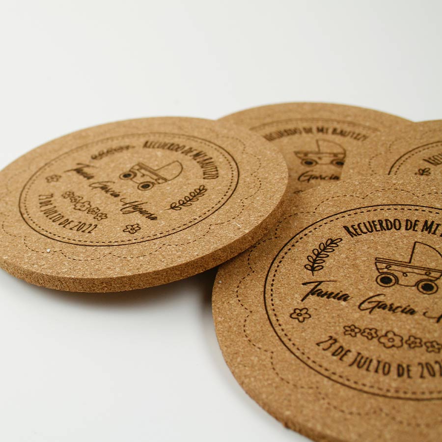 posavasos de corcho personalizados