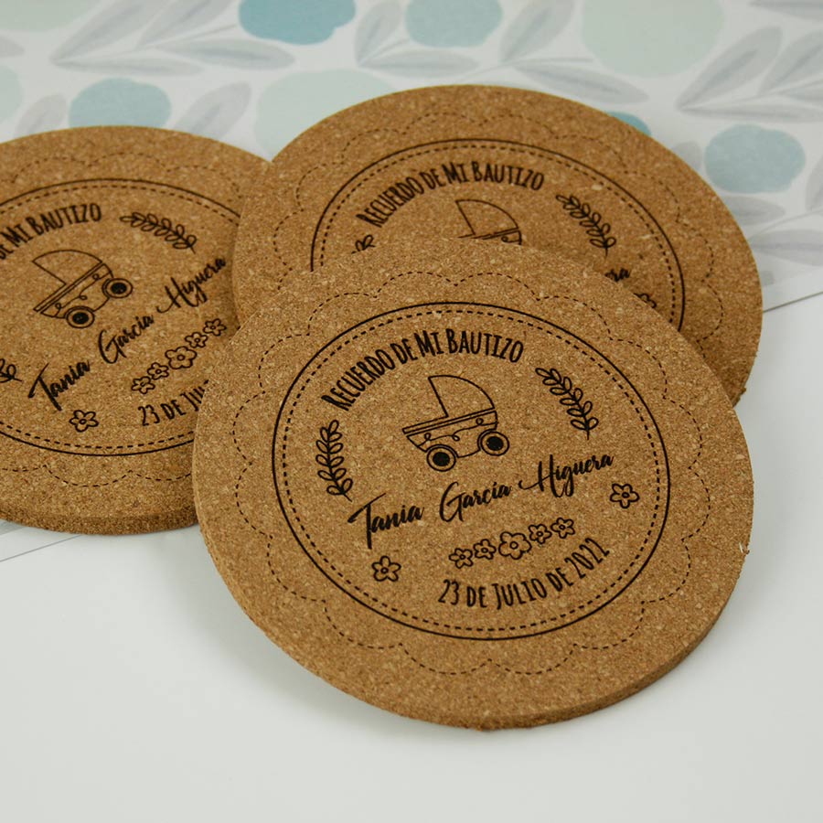 regalos bautizo invitados posavasos