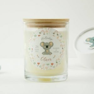 Para bautizo recuerdos originales: velas personalizadas para invitados