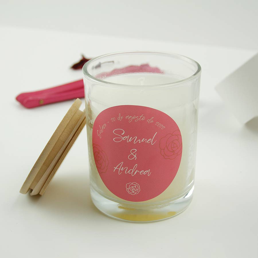 Velas personalizadas detalles boda