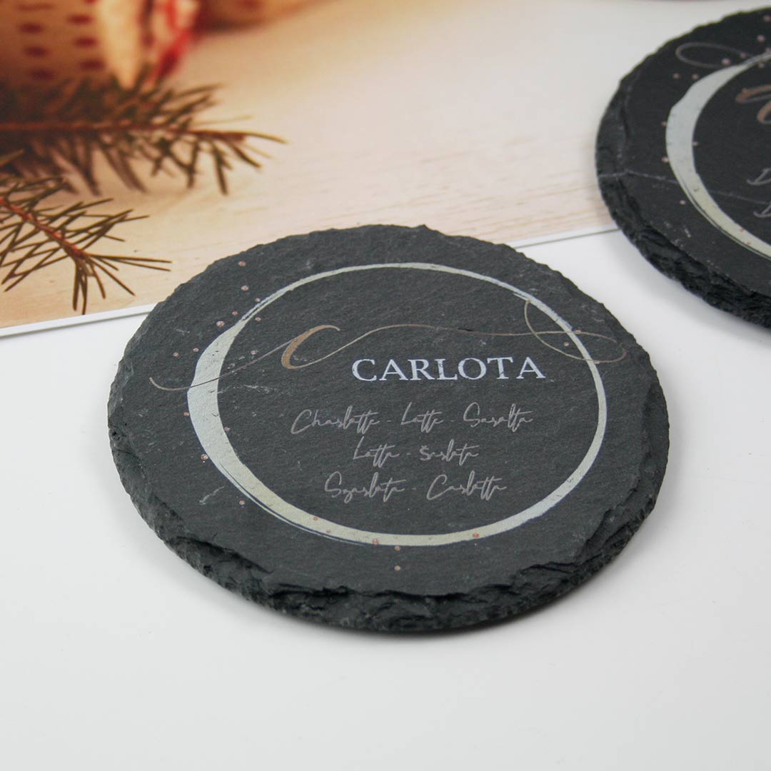 posavasos-pizarra-nombre posavasos de pizarra personalizados con nombre