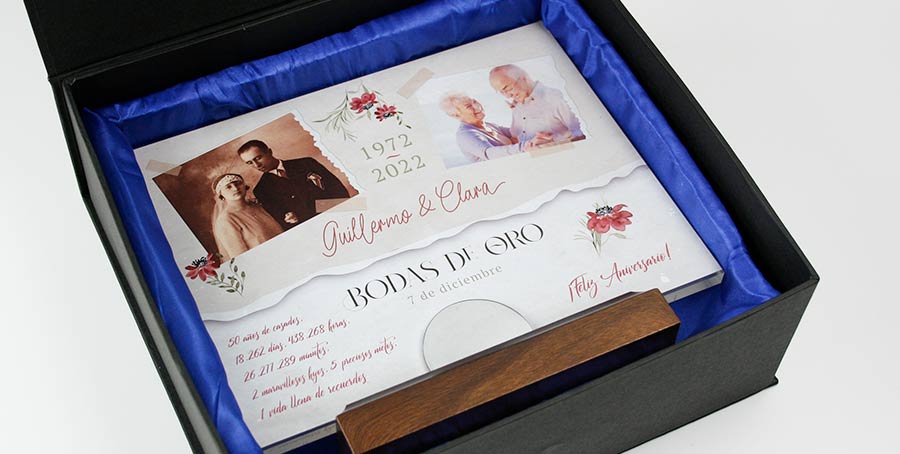placa bodas de oro regalos originales