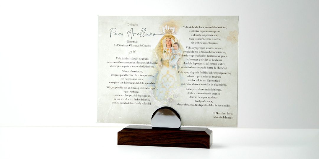 placas conmemorativas de homenaje personalizadas