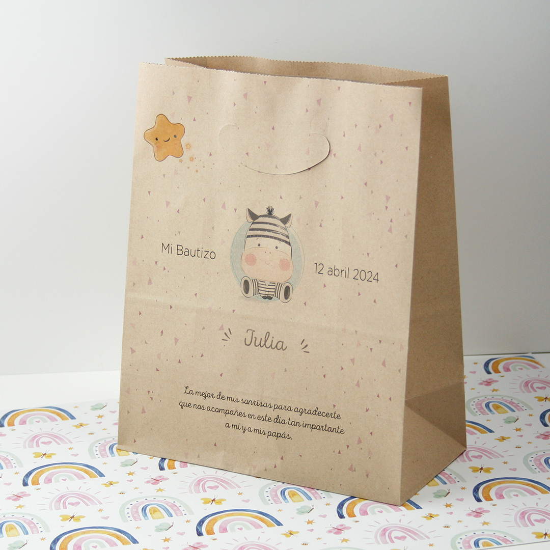 bolsas kraft para detalles bautizo