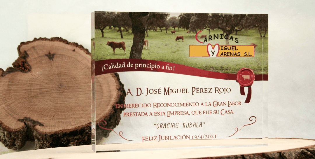 placa-jubilacion-empresa placa homenaje personalizada para despedida de trabjao