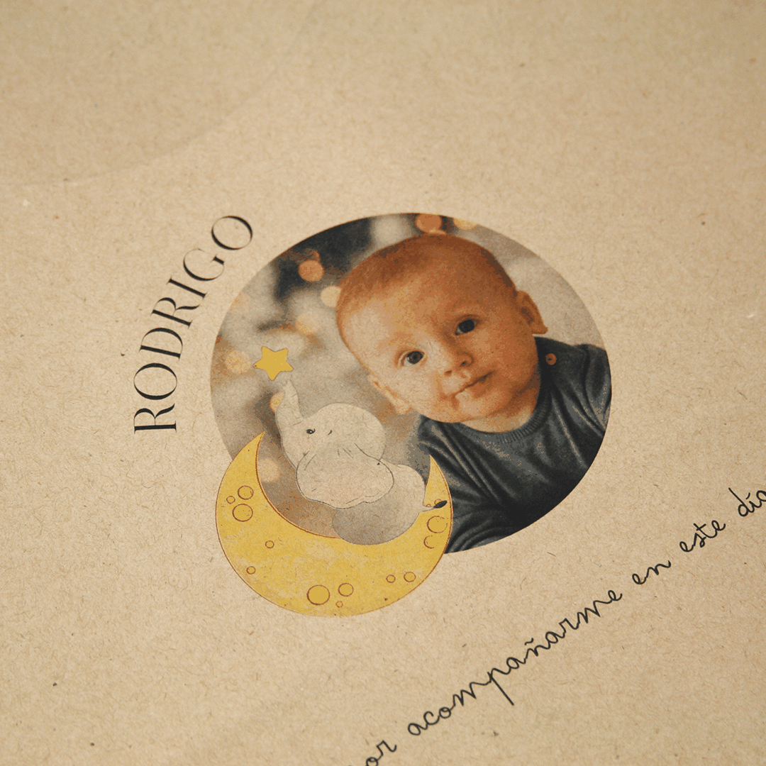 bolsa regalo papel kraft bautizo personalizada