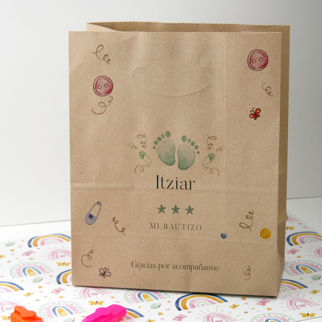 bolsas de papel para detalles bautizo