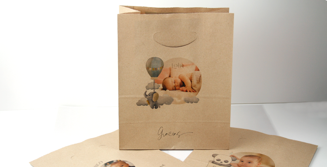 bolsas kraft regalo bautizo