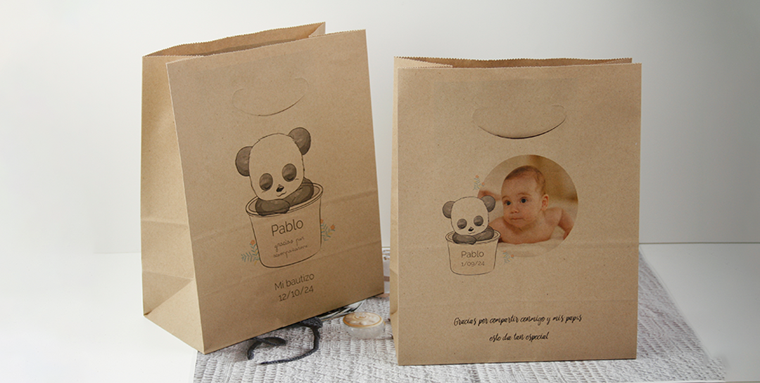 bolsas recuerdos bautizo personalizadas