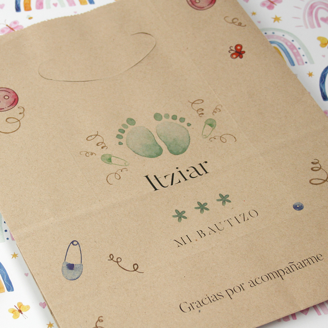 bolsitas regalo de papel para detalles de bautizo