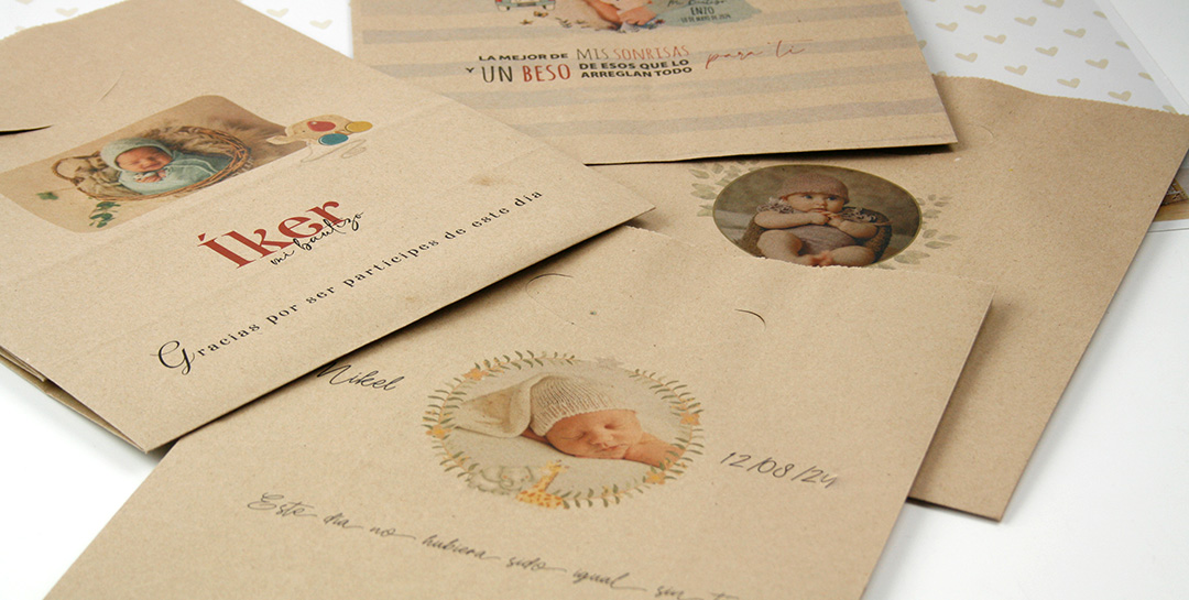 bolsas regalo bautizo personalizadas con fotografía y texto
