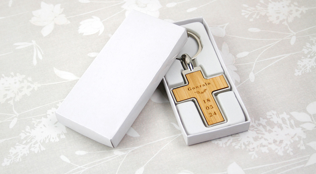 llaveros originales para comuniones personalizados